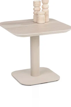 Brianto, salontafel 50 x 50 cm - keramiek blad Travertin