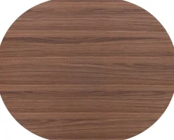 Brianza, eetkamertafel 150 x 120 cm - walnoot fineer - Steel Brown