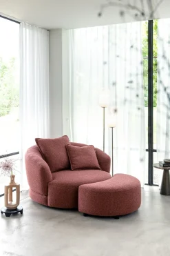 Cervos, fauteuil draaibaar - rond 130cm incl. 1 kussen 60x60 + 1 kussen 45x45