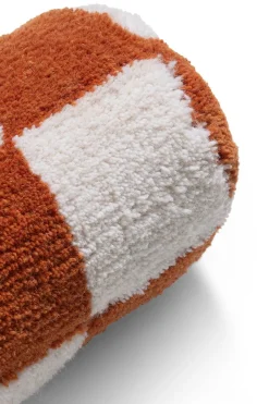 Check bolster kussen 15x50cm in kleur Koper shop je bij COCOmaison