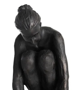 Circle Lady beeld H54cm in de kleur Zwart - COCOmaison