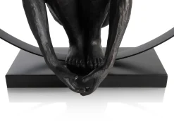 Circle Lady beeld H54cm in de kleur Zwart - COCOmaison