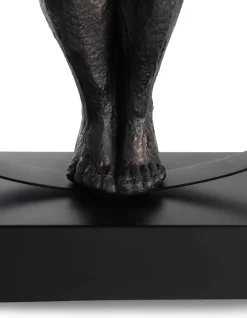 Circle Man beeld H58cm in de kleur Zwart - COCOmaison