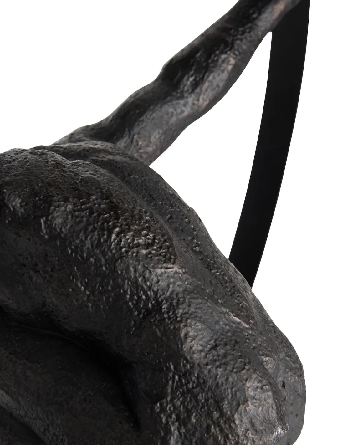 Circle Man beeld H58cm in de kleur Zwart - COCOmaison