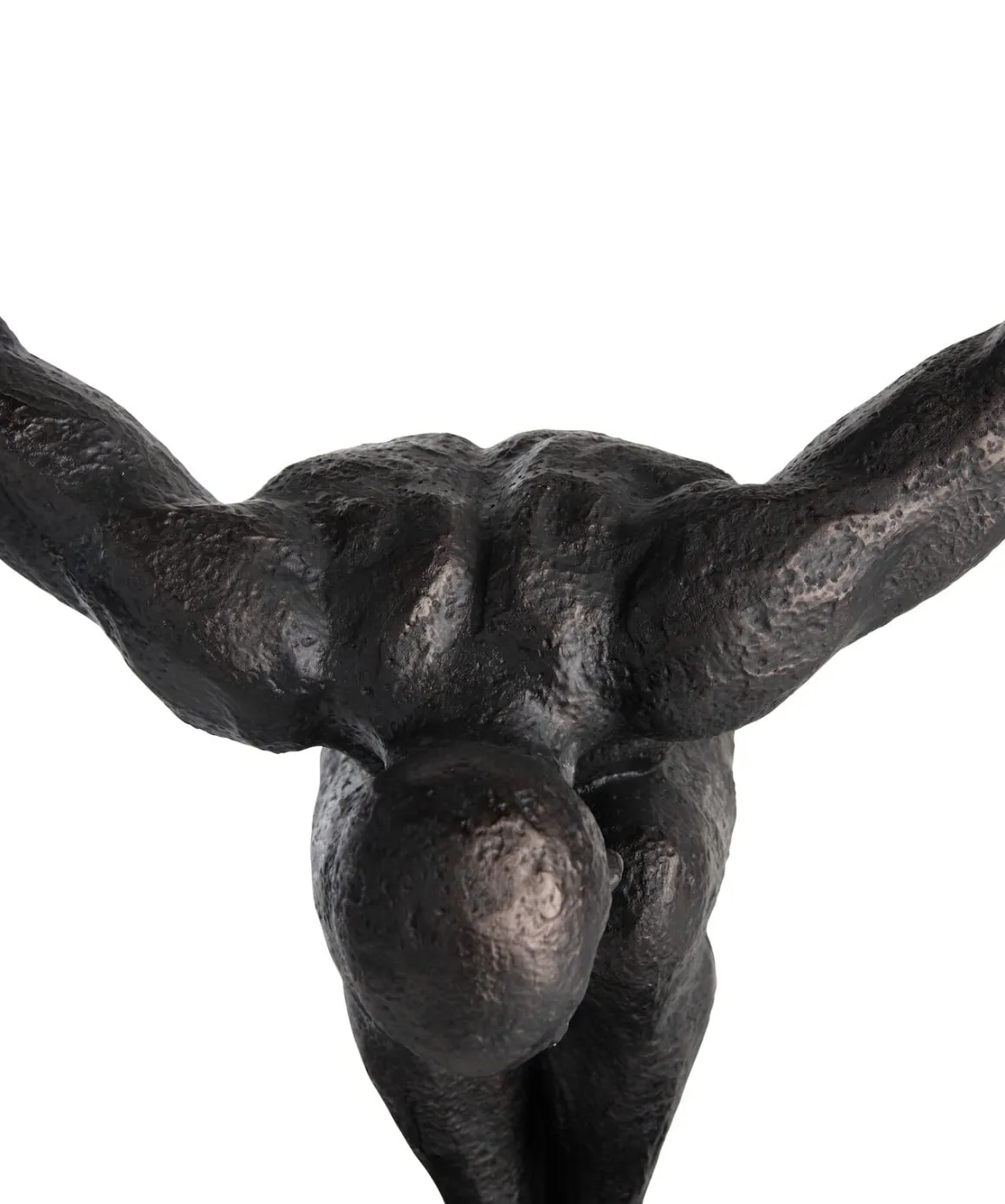 Circle Man beeld H58cm in de kleur Zwart - COCOmaison