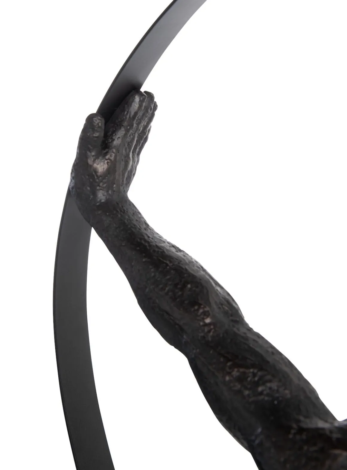 Circle Man beeld H58cm in de kleur Zwart - COCOmaison