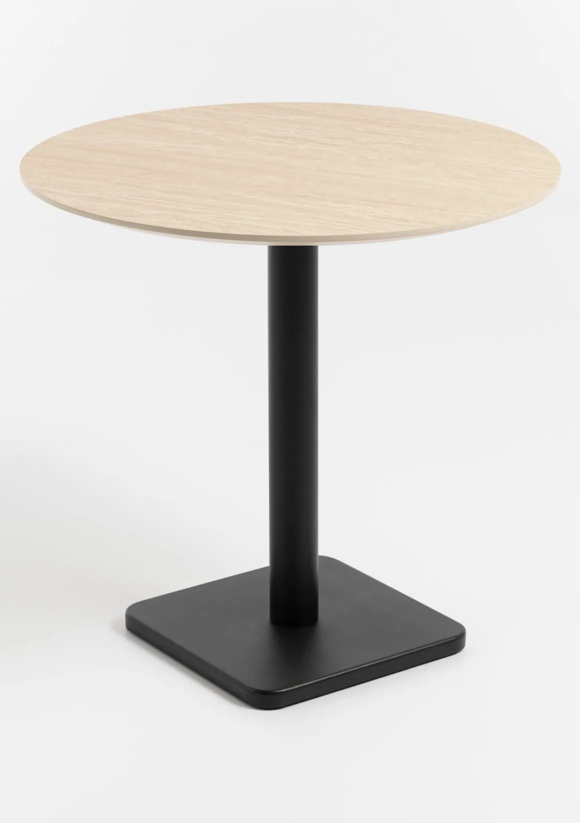 COCOmaison, Brest bistrotafel Travertine D80cm - zwart