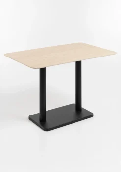 COCOmaison, Brest bistrotafel Travertine 120x75cm - zwart