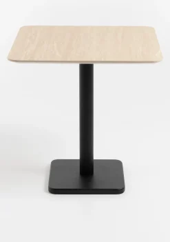 COCOmaison, Brest bistrotafel Travertine 75x75cm - zwart