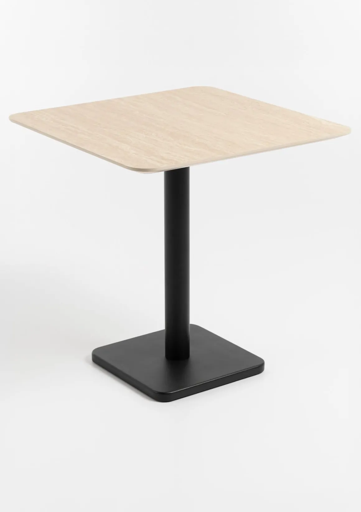 COCOmaison, Brest bistrotafel Travertine 75x75cm - zwart