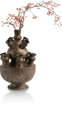 COCOmaison, Golden Tulip vaas H39cm - Goud