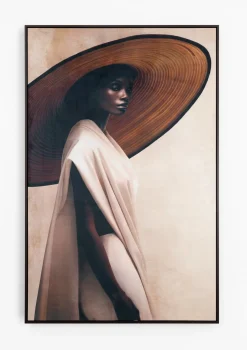 COCOmaison, Holly schilderij 90x140cm - Bruin