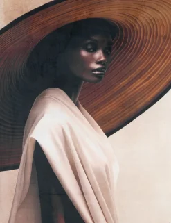 COCOmaison, Holly schilderij 90x140cm - Bruin