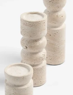 COCOmaison, Ivy set van 3 kandelaren - Cremekleurig