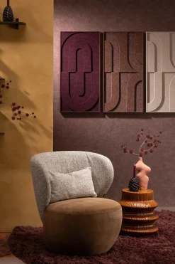 COCOmaison, Jace schilderij 48x96cm - bruin