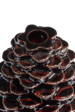 COCOmaison, Pine kandelaar H15cm - Bruin