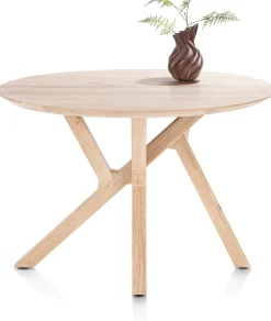 COSENZA bartafel rond 130 cm (h: 92 cm) - naturel eiken