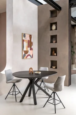 COSENZA eetkamertafel 160 x 115 cm - marmerlook