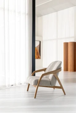 Dante fauteuil gestoffeerd in de kleur Crème - XOOON