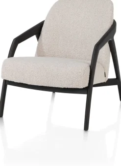 Dante fauteuil in stof Brioni in de kleur Crème - XOOON