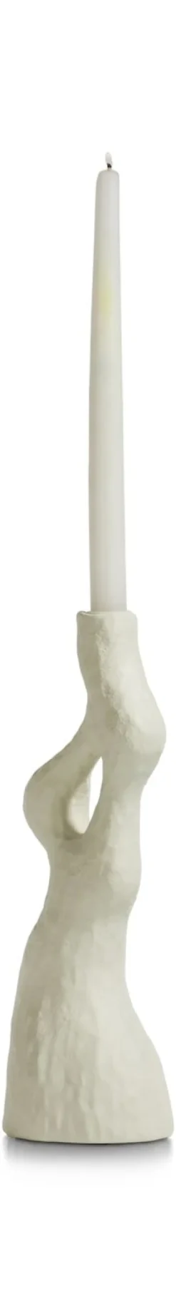 Debra abstracte vaas creme wit H32cm - COCOmaison