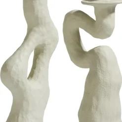 Debra abstracte vaas creme wit H32cm - COCOmaison