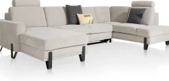 Denver, Longchair links - 2,5 zits - ottomane rechts
