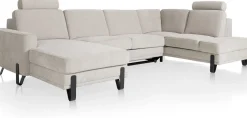Denver, Longchair links - 2,5 zits - ottomane rechts