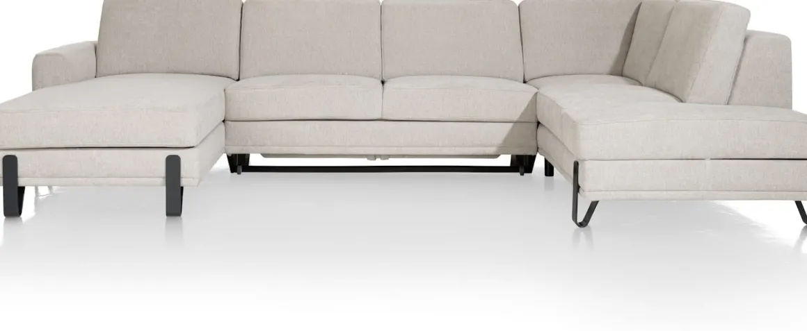 Denver, Longchair links - 2,5 zits - ottomane rechts