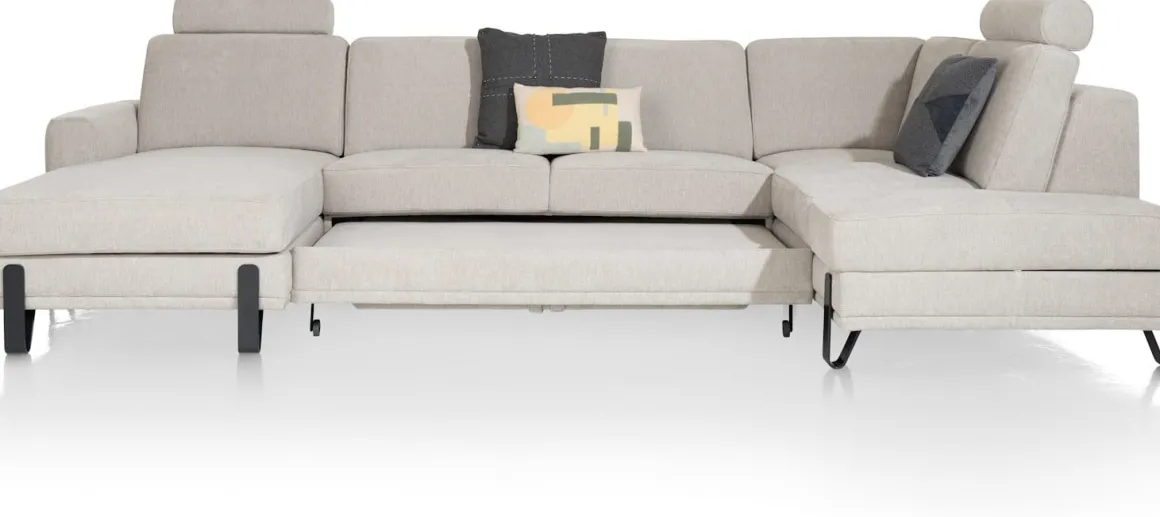 Denver, Longchair links - 2,5 zits - ottomane rechts