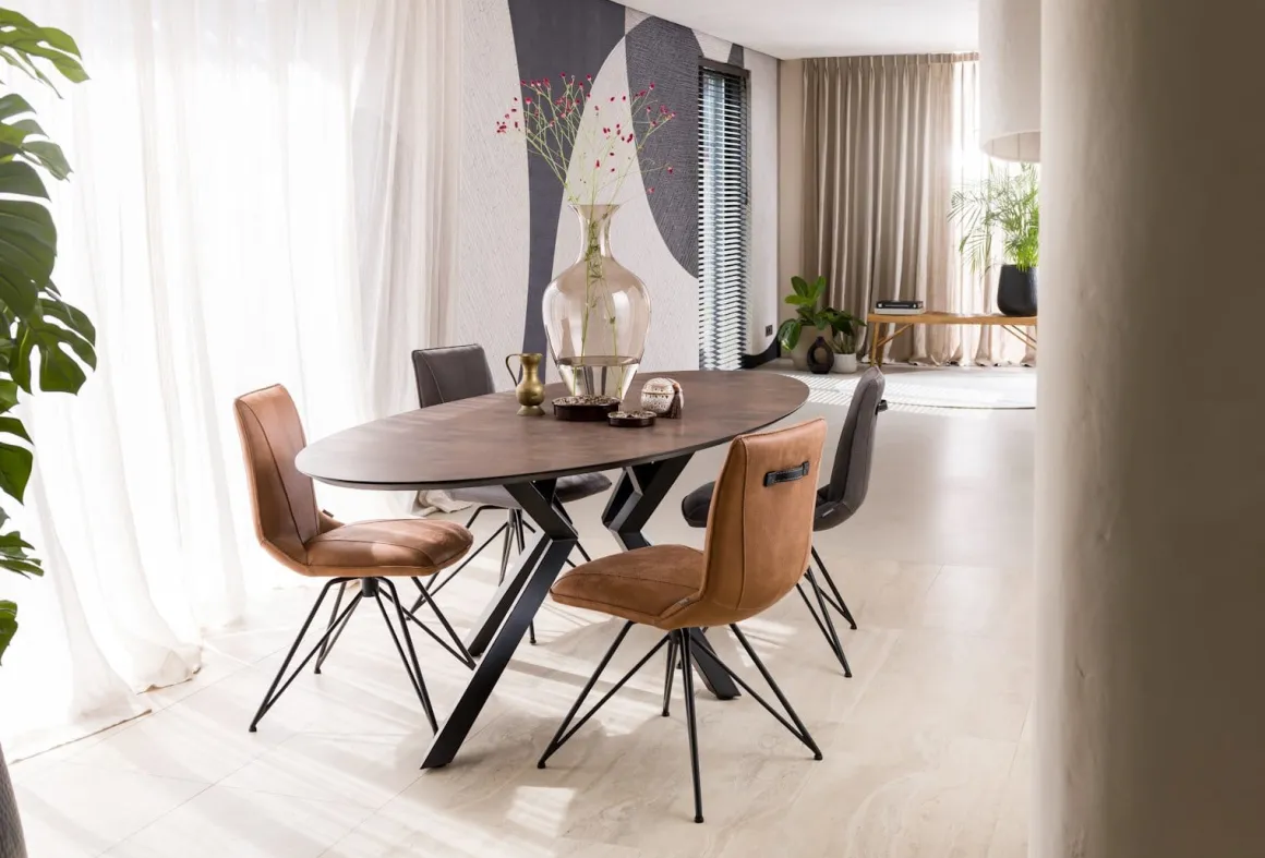 Design eetkamerstoel "MAC" - Cognac - XOOON