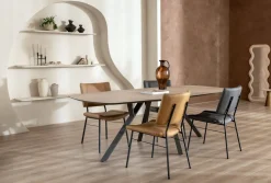 Design eetkamerstoel "TATUM" - Okergeel - XOOON