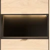 Elements, bergkast smal - 60 cm. - 1-deur + 2-laden + 1-niche + led incl. metalen poten - natural
