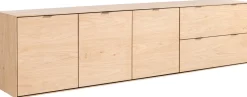 Elements 3-deurs eikenfineer dressoir met lades 240cm