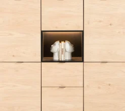 Elements eikenfineer dressette met niche + LED 150cm