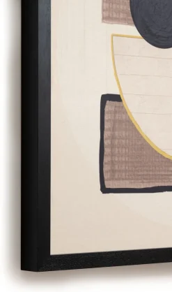 Encounter schilderij (100x100cm) in de kleur Zwart - COCOmaison
