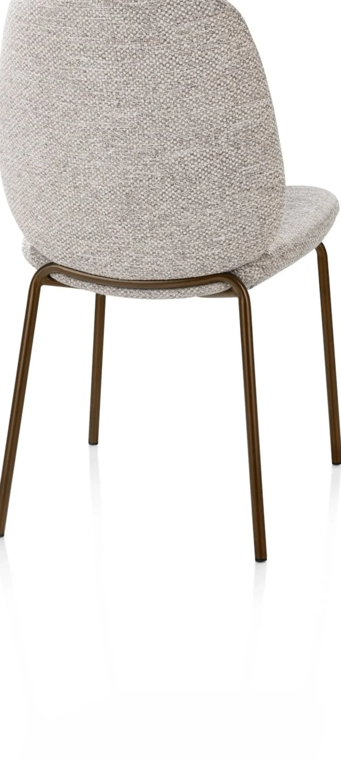 Fae, eetkamerstoel - 4-pootjes steelbrown - stof Bellini - Kiezel