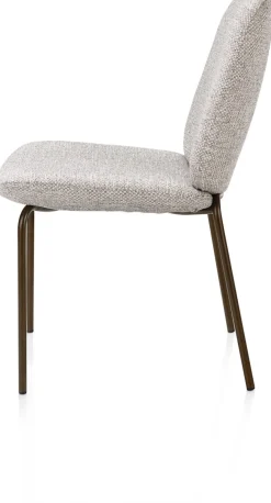 Fae, eetkamerstoel - 4-pootjes steelbrown - stof Bellini - Kiezel