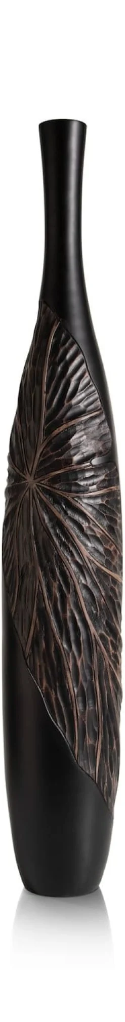 Faye vaas H107cm in de kleur Zwart - COCOmaison