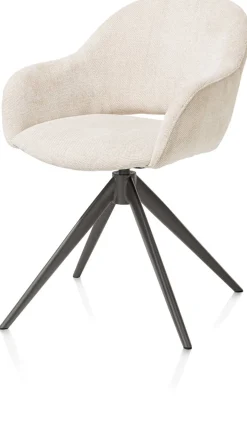 FINN armstoel terugdraai - stof Livigno - crème