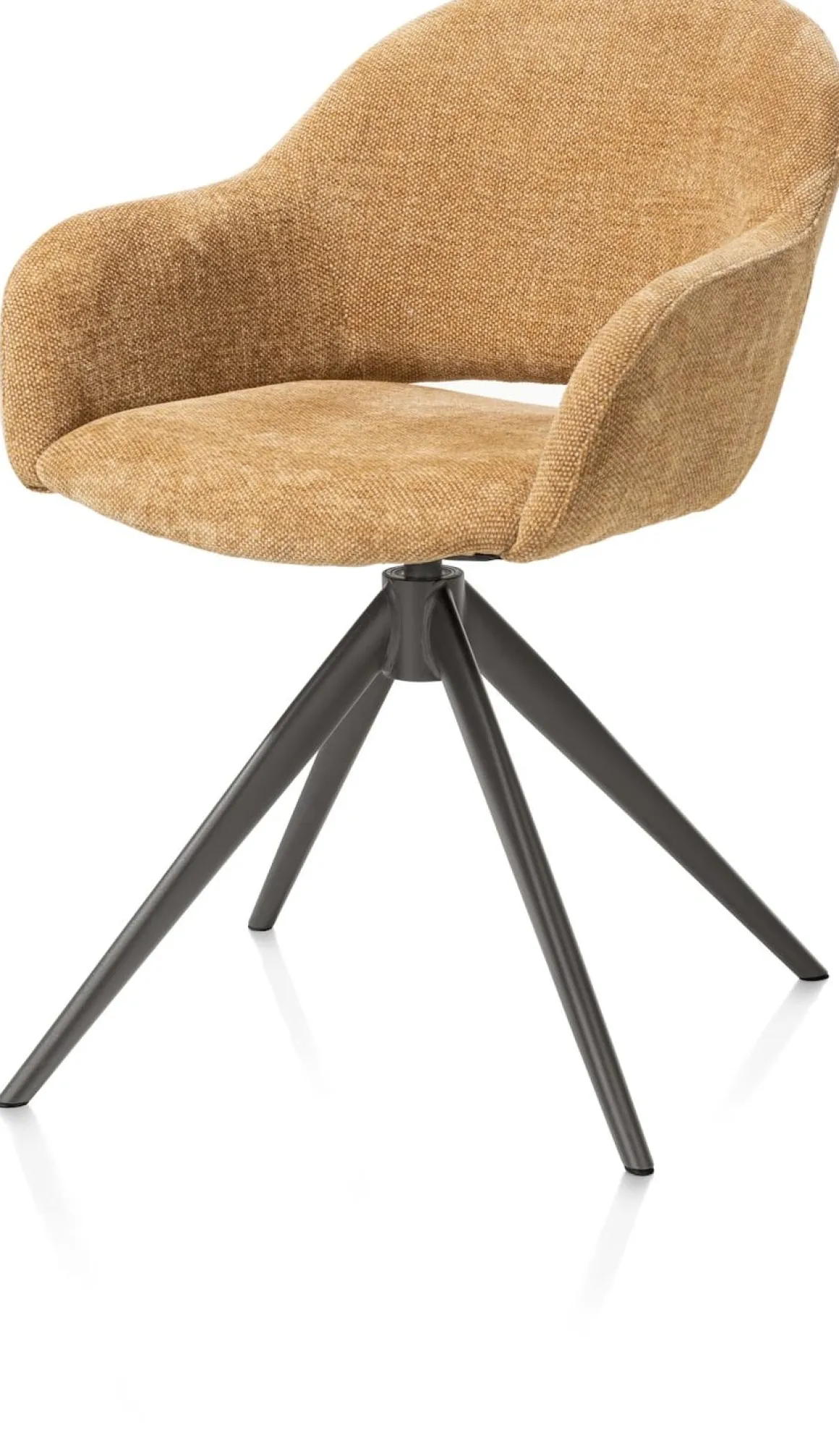 FINN armstoel terugdraai - stof Livigno - okergeel