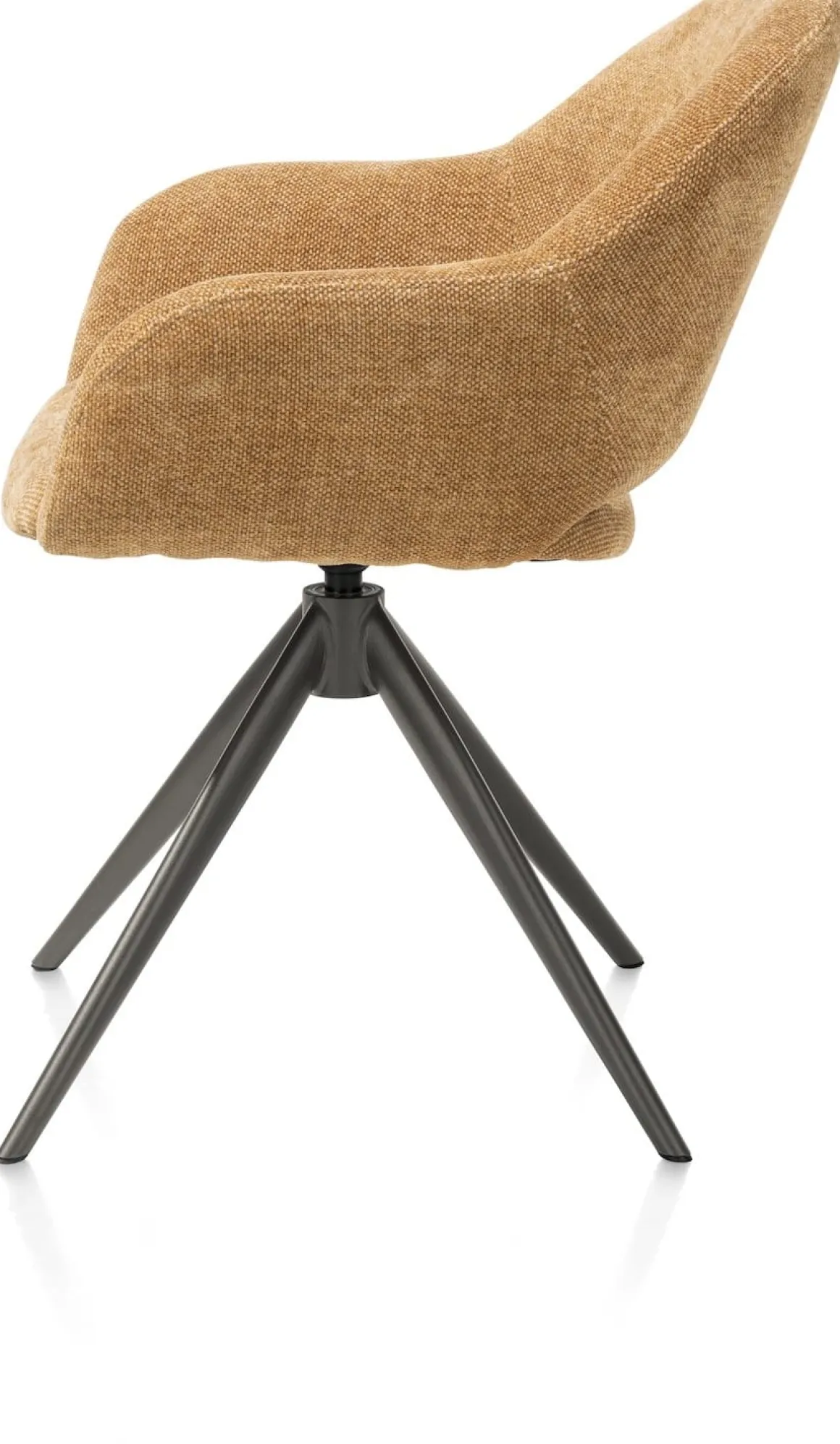 FINN armstoel terugdraai - stof Livigno - okergeel