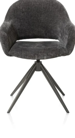 FINN armstoel terugdraai - stof Livigno - antraciet