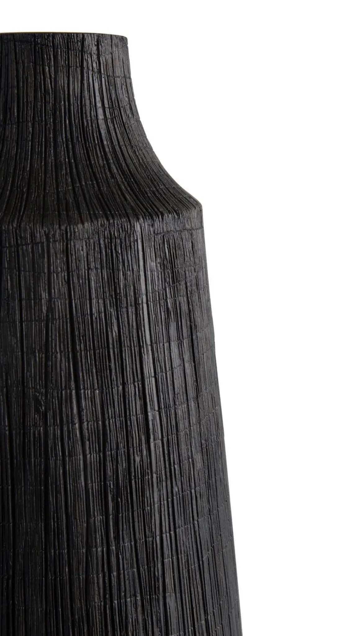 Finn vaas H50cm in de kleur Zwart - COCOmaison