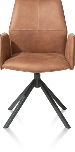 FRANKY armstoel - pocketveringvering - Taurus - cognac