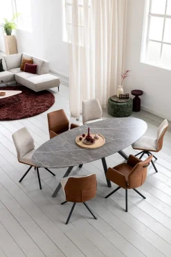 FRANKY armstoel - pocketveringvering - Taurus - cognac