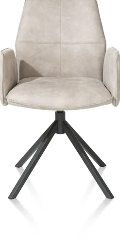 FRANKY armstoel - vast - greep - pocketveringvering - kiezel