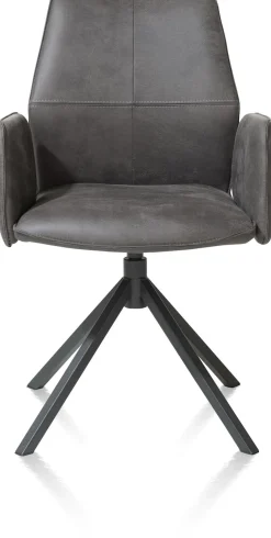 FRANKY armstoel - vast - greep - pocketveringvering - zwart