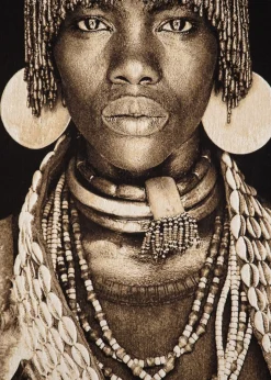 Hamar Woman schilderij 75x125cm in de kleur Multi Color