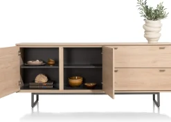 HELSINKI dressoir 210 cm - 2-deuren + 2-laden - eiken look